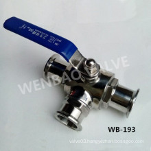 11/2" CF8m Three Way Sanitary Ball Valve Price